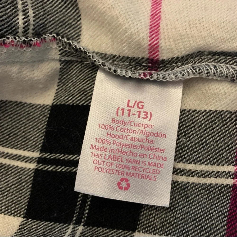 No Boundaries Flannel Plaid Red, White, and Black Hoodie  Size L - Picture 12 of 12